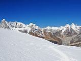 12 09 Peak 43 Kyashar, Kangtega, Cho Oyu, Malanphulan, Ama Dablam From Mera High Camp